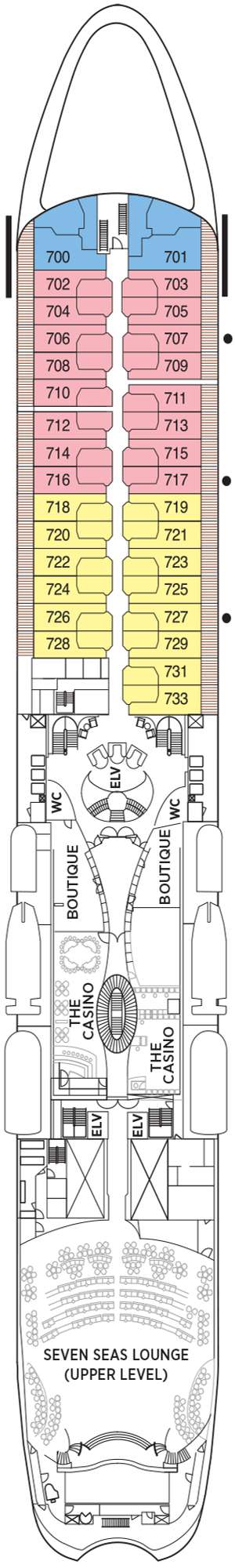 Deck plan for Regent Seven Seas Navigator