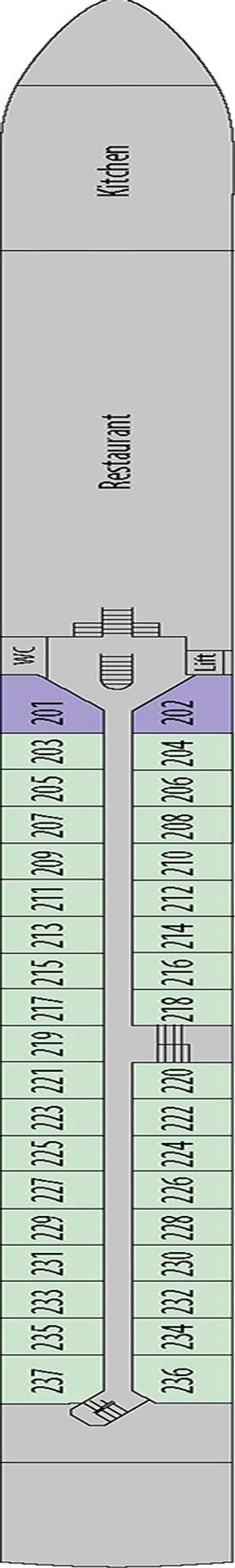 Deck plan for MS William Wordsworth