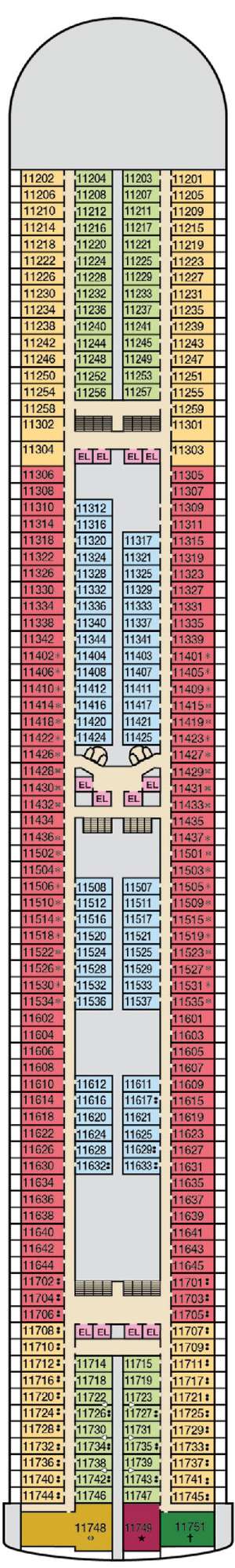 Deck plan for Carnival Encounter