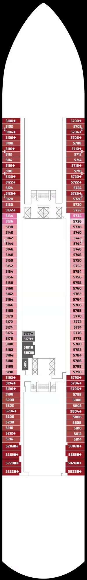 Deck plan for Norwegian Viva