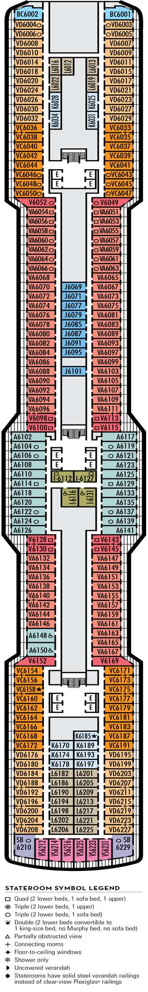 Deck plan for Koningsdam