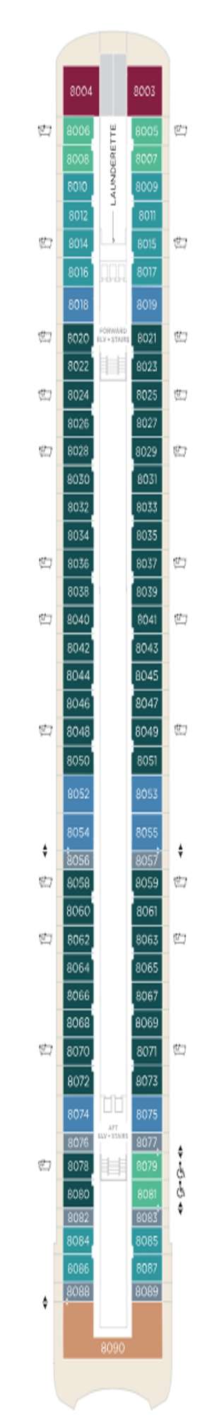 Deck plan for Crystal Grace