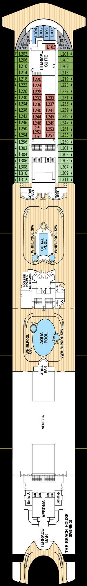 Deck plan for Azura