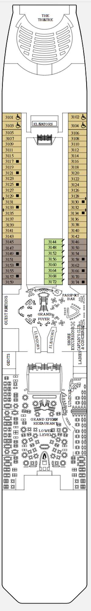 Deck plan for Celebrity Solstice