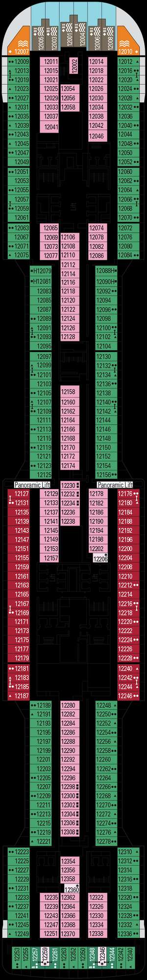 Deck plan for MSC Meraviglia