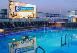 Poolside Movie Screen