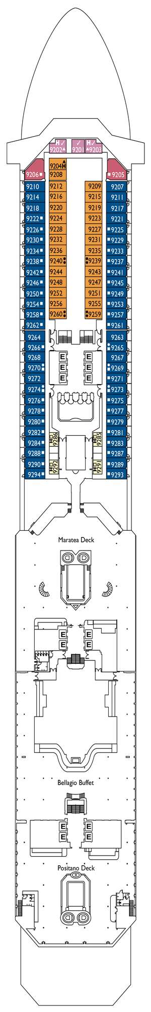 Deck plan for Costa Magica