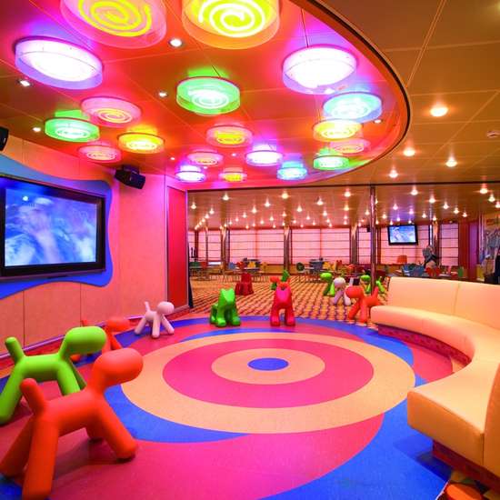 A colourful kids club space