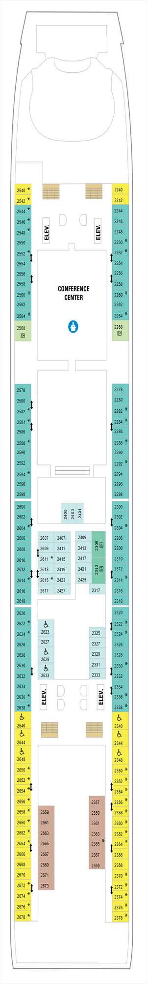 Deck plan for Independence of the Seas