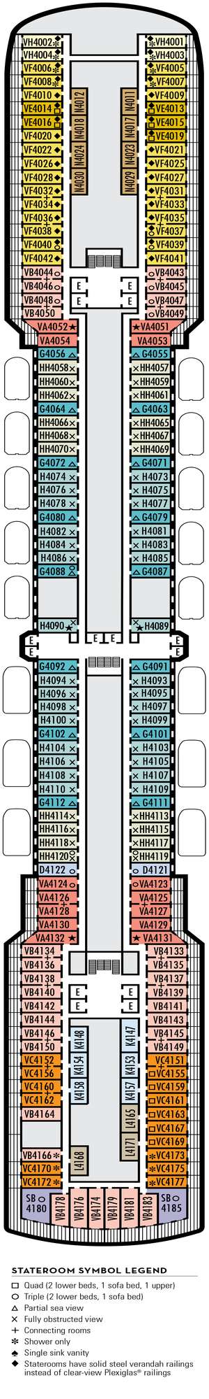 Deck plan for Oosterdam