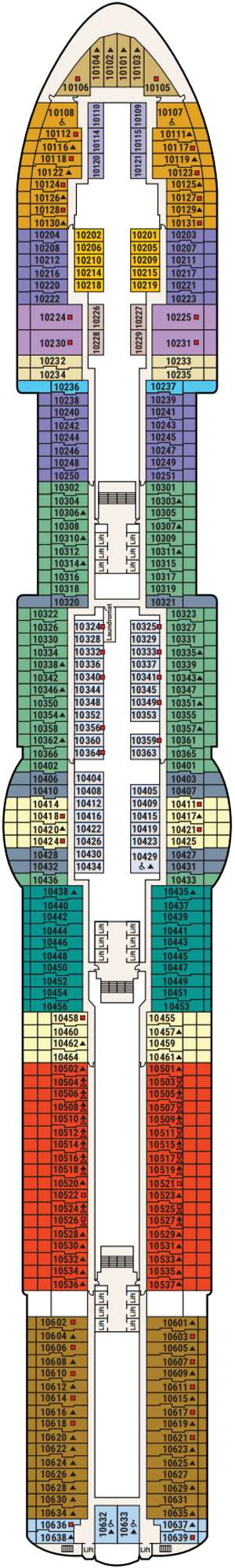 Deck plan for Sun Princess