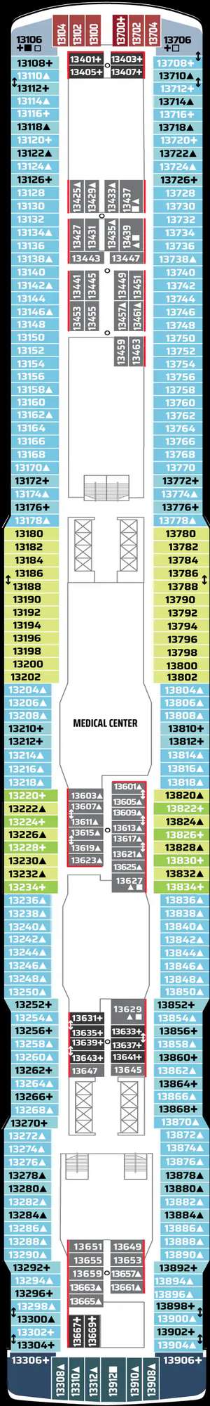 Deck plan for Norwegian Encore