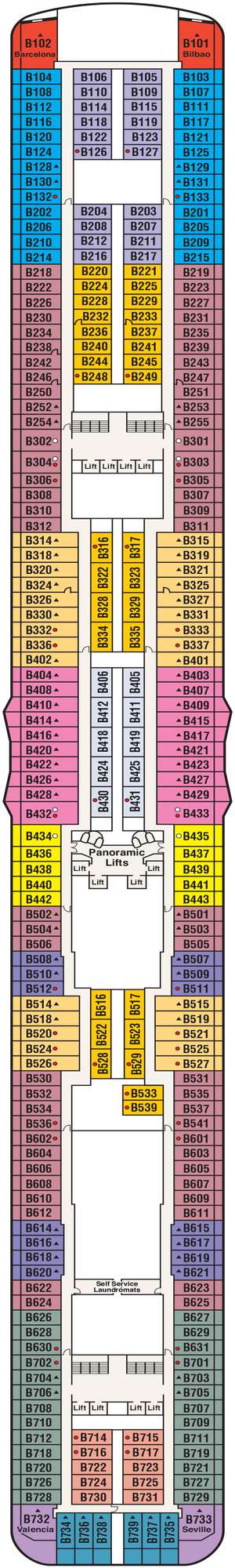 Deck plan for Royal Princess