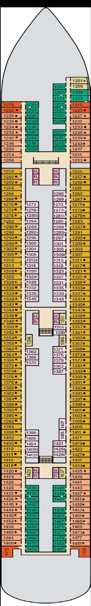 Deck plan for Carnival Firenze