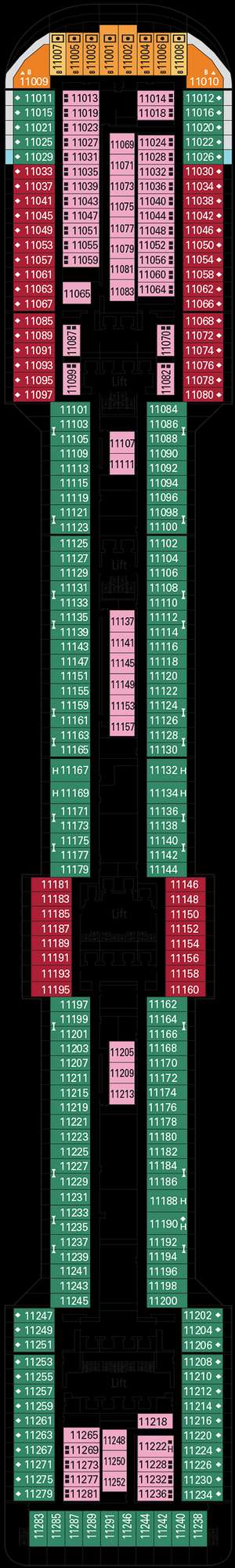 Deck plan for MSC Splendida