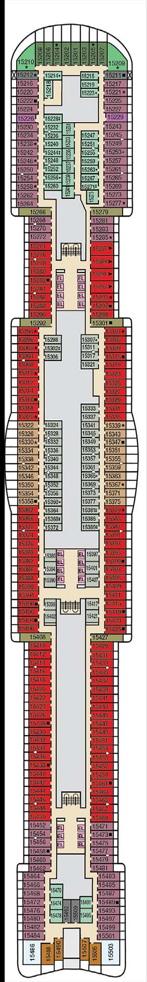 Deck plan for Carnival Jubilee