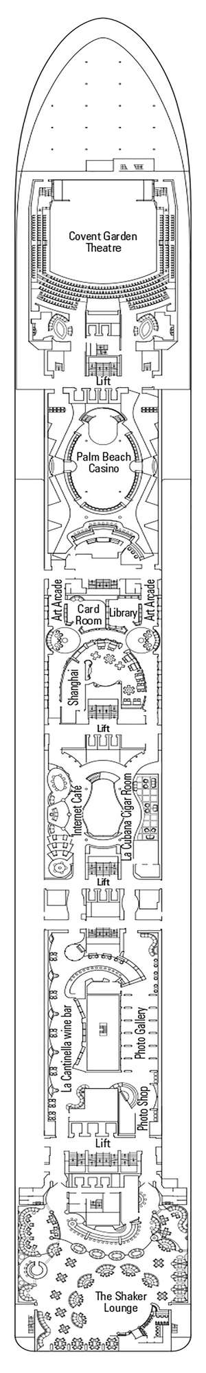 Deck plan for MSC Orchestra