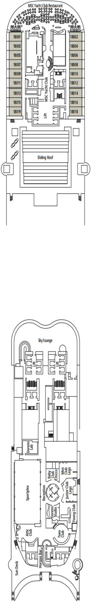 Deck plan for MSC Meraviglia