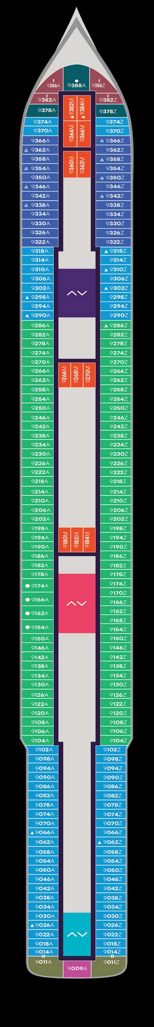 Deck plan for Brilliant Lady