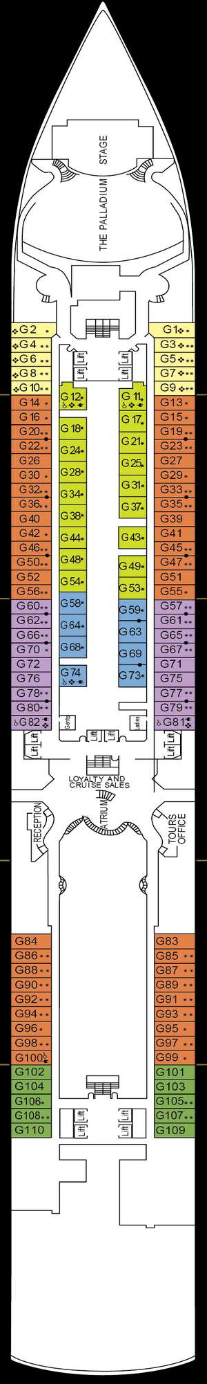 Deck plan for Arcadia