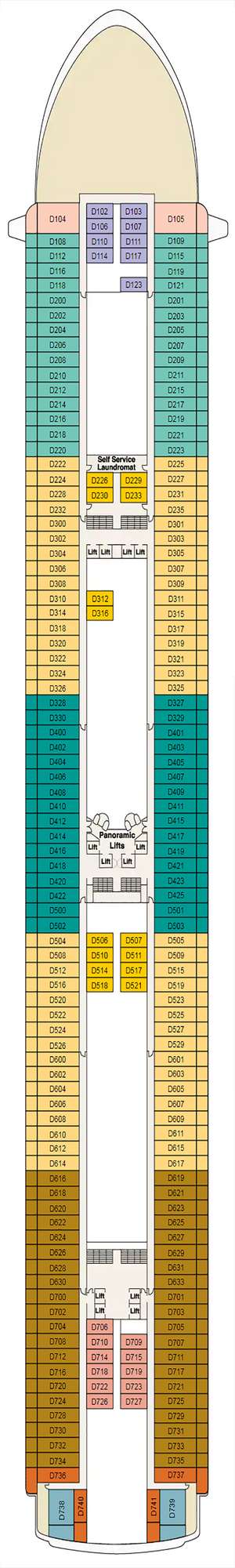 Deck plan for Diamond Princess