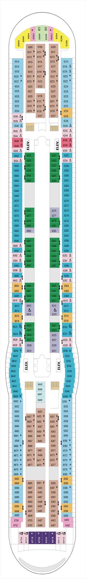 Deck plan for Freedom of the Seas
