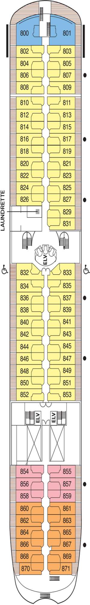 Deck plan for Regent Seven Seas Navigator
