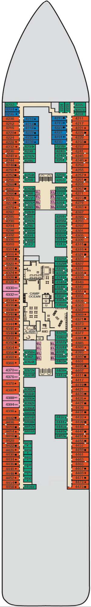Deck plan for Carnival Festivale