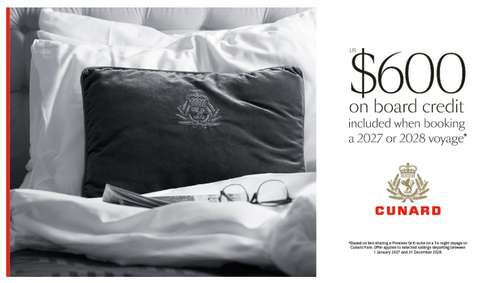 Cunard OBC campaign Iglu  promotional banner