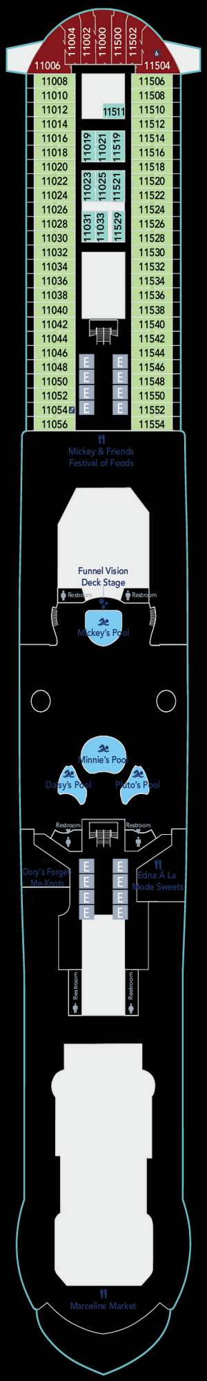 Deck plan for Disney Destiny