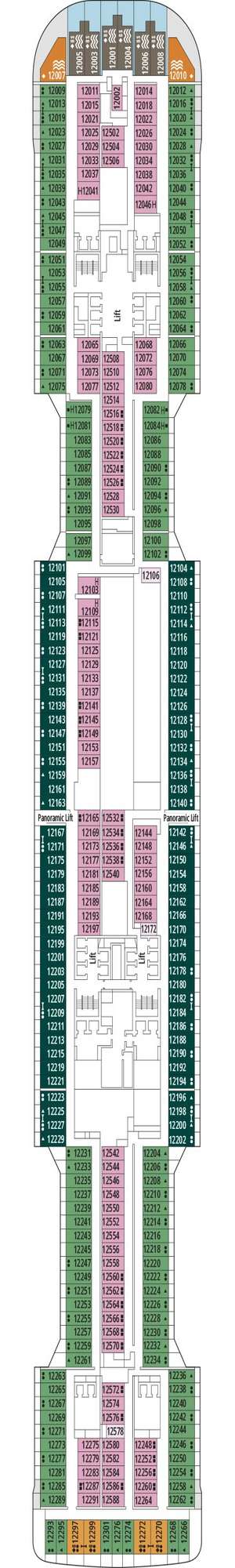 Deck plan for MSC Euribia