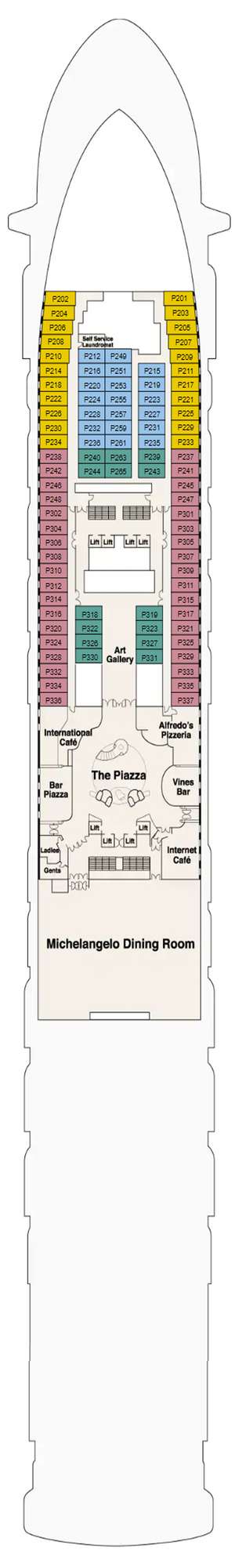 Deck plan for Grand Princess