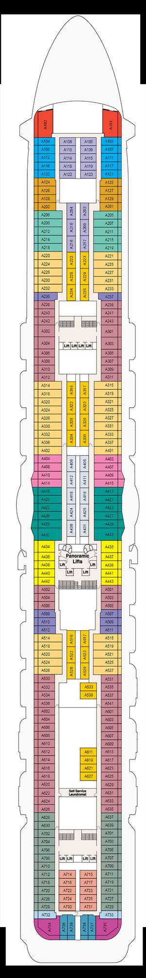 Deck plan for Majestic Princess