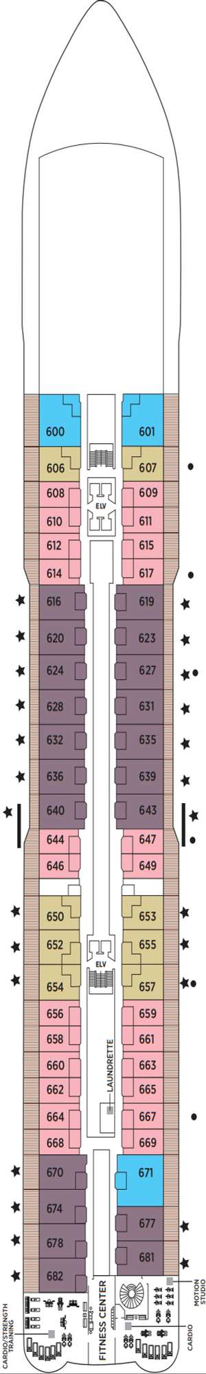 Deck plan for Regent Seven Seas Grandeur
