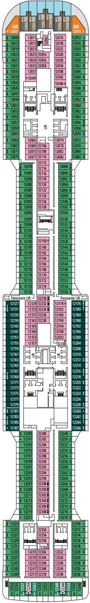 Deck plan for MSC Meraviglia