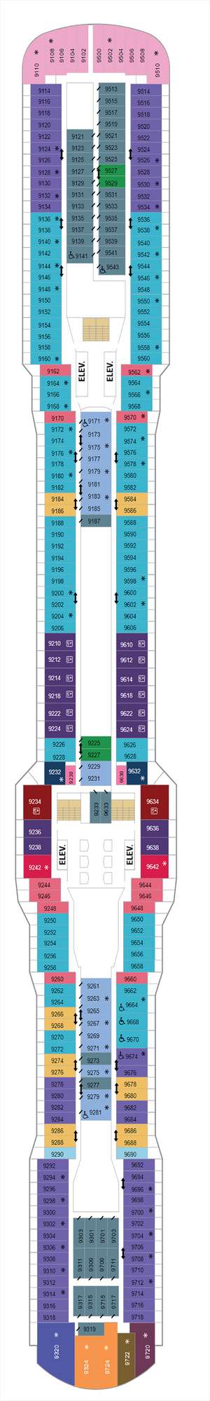 Deck plan for Ovation of the Seas