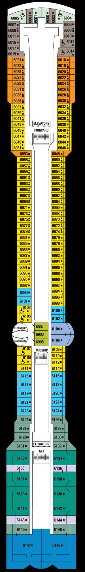 Deck plan for Celebrity Infinity