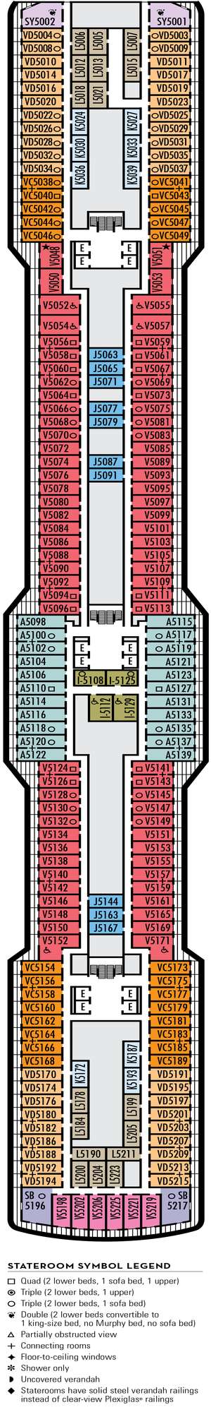 Deck plan for Koningsdam