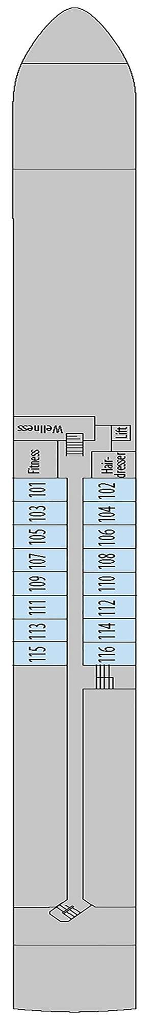 Deck plan for MS Emily Brontë