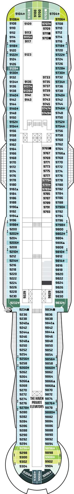 Deck plan for Norwegian Aura
