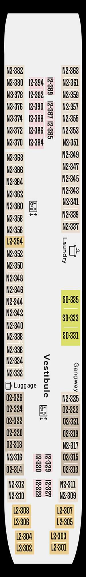 Deck plan for Ms Kong Harald