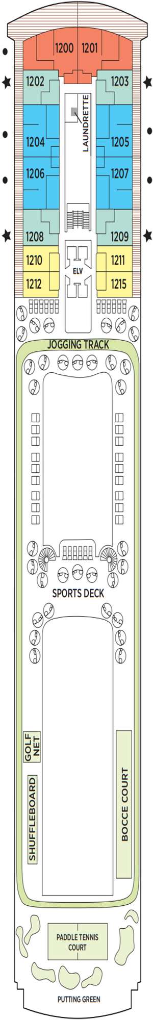 Deck plan for Regent Seven Seas Splendor