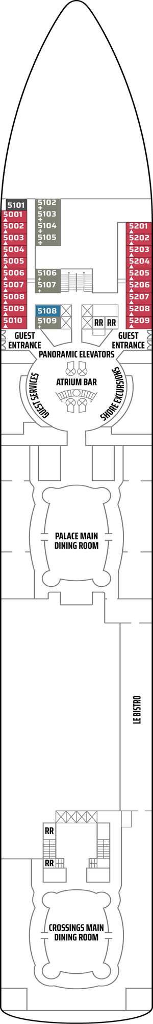 Deck plan for Norwegian Sky