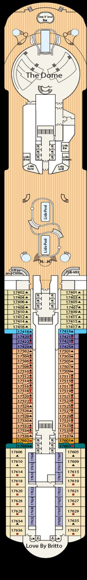 Deck plan for Star Princess