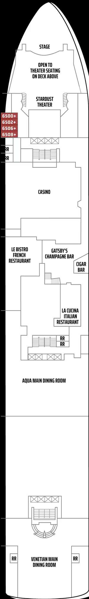 Deck plan for Norwegian Dawn