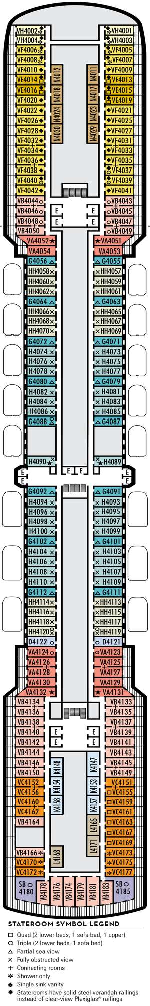 Deck plan for Zuiderdam