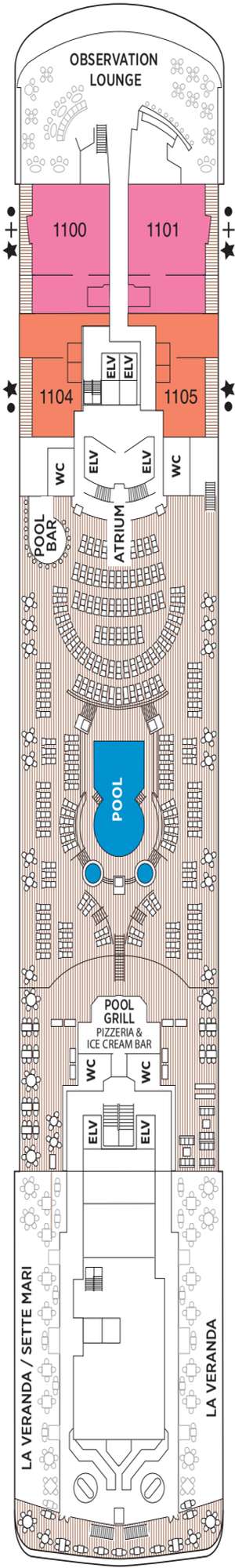 Deck plan for Regent Seven Seas Voyager