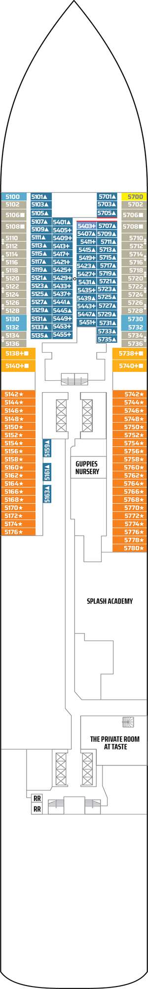 Deck plan for Norwegian Escape