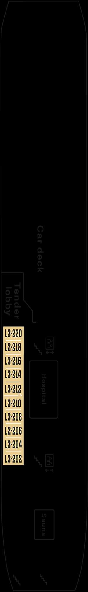 Deck plan for MS Nordlys