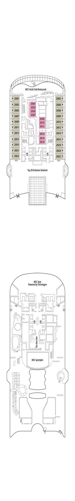 Deck plan for MSC World America